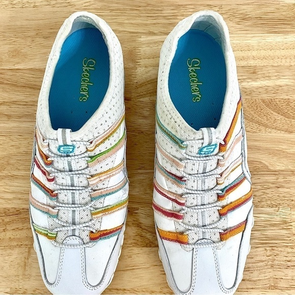 Skechers Rainbow Biker Bungee Slip On Comfort Slides Sneakers Mules, Size 10 - Picture 7 of 12